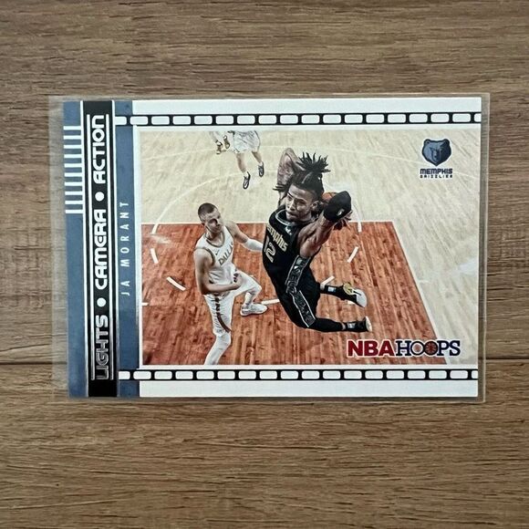 2021 NBA Hoops #6 JA MORANT Lights Camera Action Winter - Picture 4 of 6